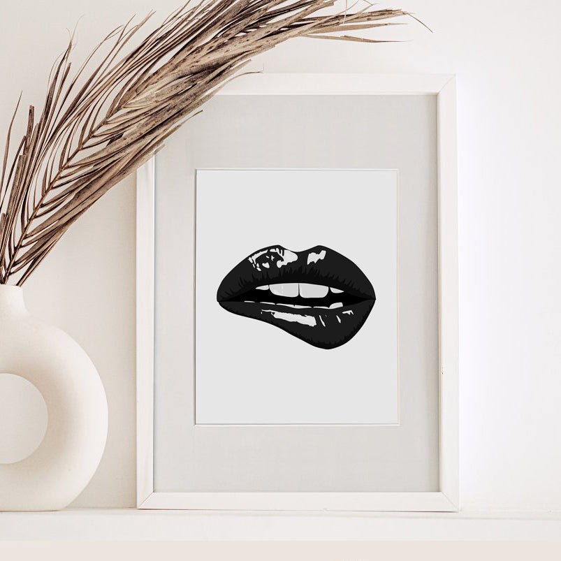 Stunning Modern Art: Lips Art Print