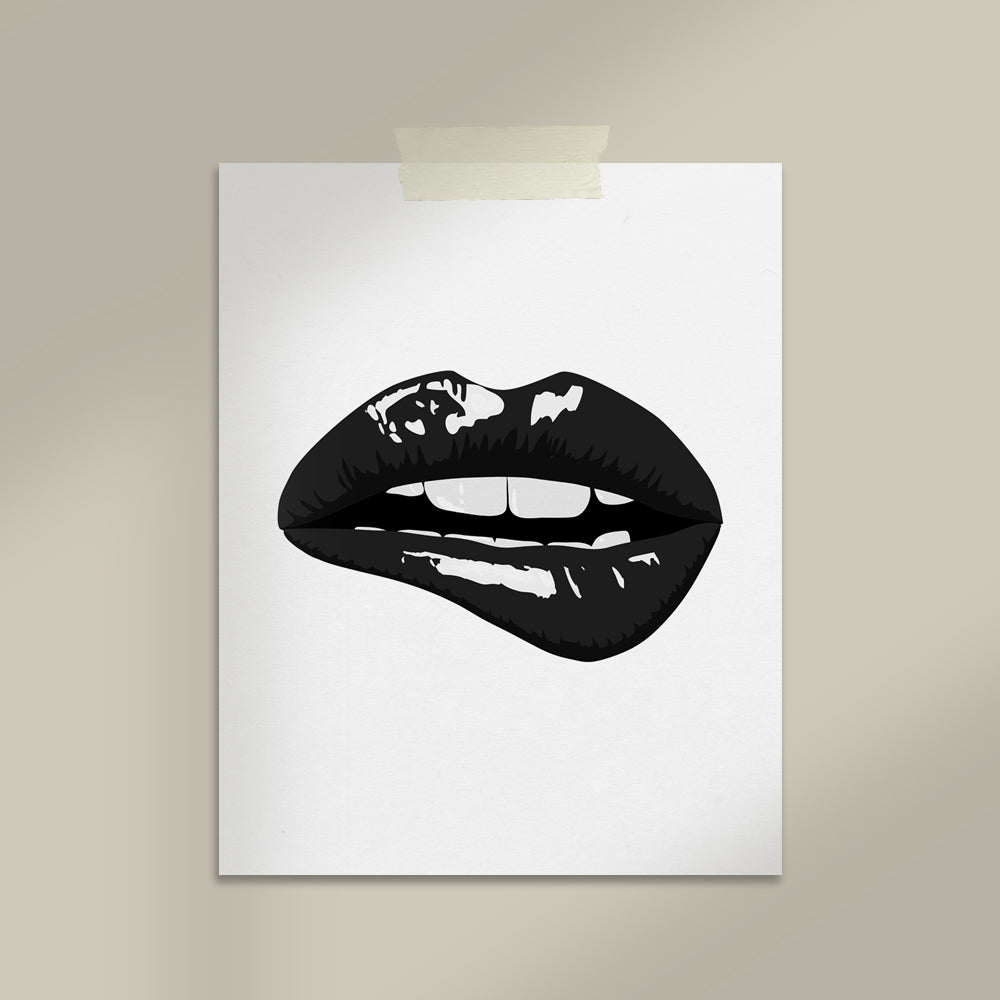 Stunning Modern Art: Lips Art Print