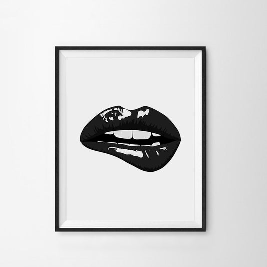 Stunning Modern Art: Lips Art Print